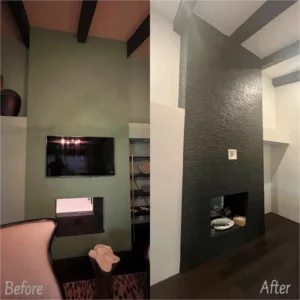 Fireplace Accent Before After