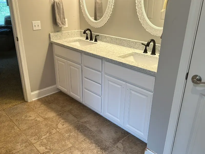 White Interior Paint of Bathroom